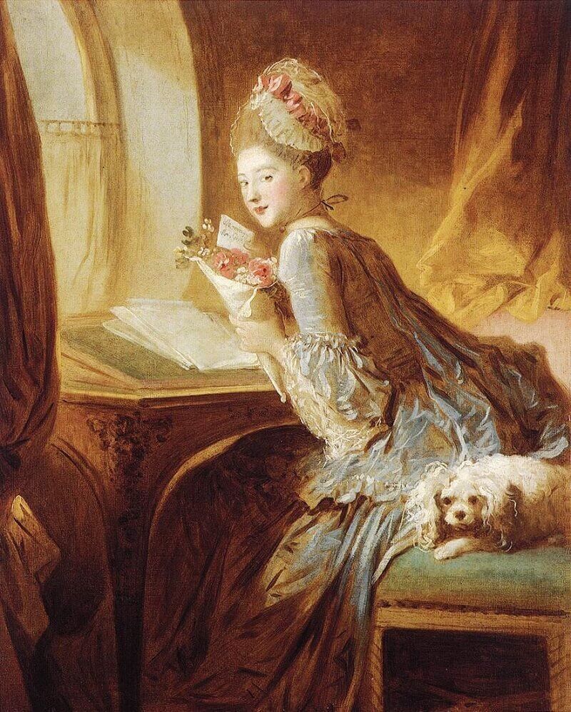 Jean-Honoré Fragonard: A szerelmeslevél, wikipedia.com