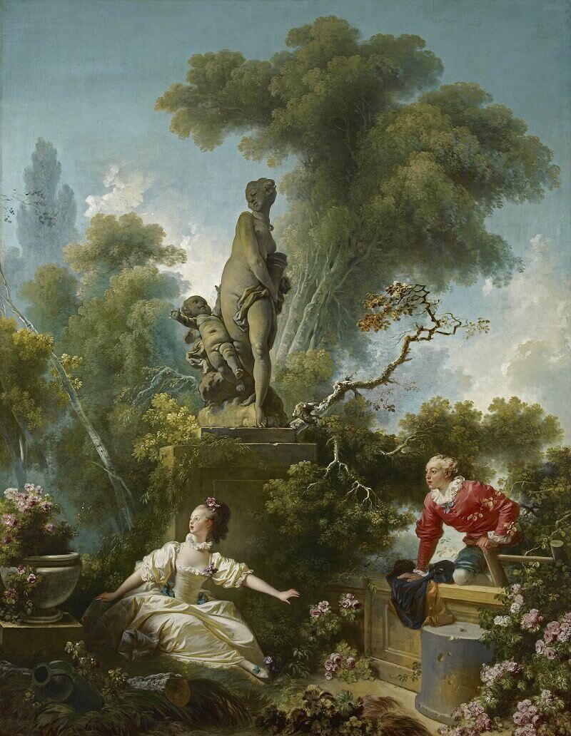 Jean-Honoré Fragonard: A szerelem kibontakozása: a találka, wikipedia.com