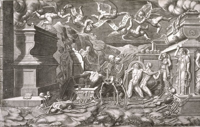 Giorgio Ghisi: Ezékiel látomása Giovanni Battista Bertani után, art.famsf.org