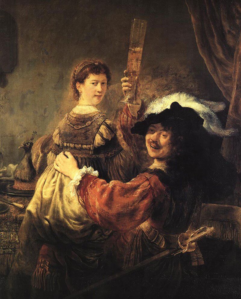 Rembrandt: Önarckép Saskiával