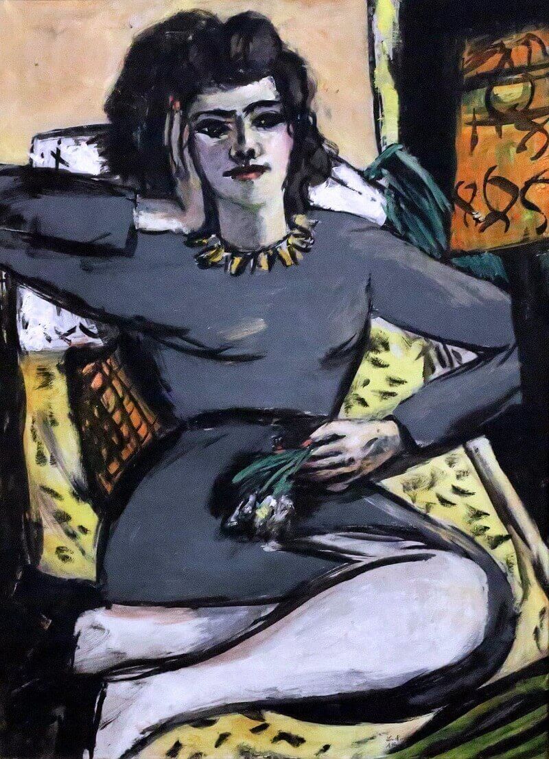 Max Beckmann: Ülő nő rózsákkal, jean louis mazieres, flickr.com
