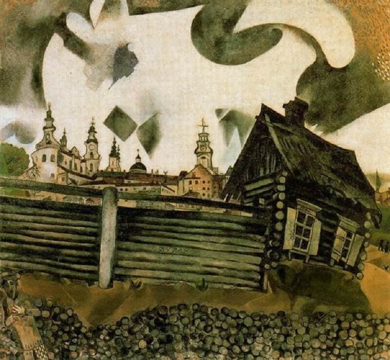 Marc Chagall: A szürke ház, wikiart.org 