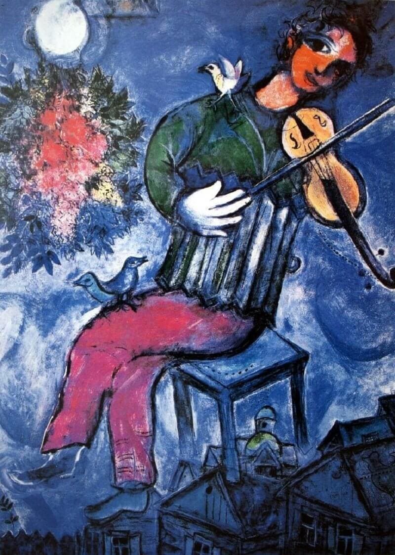Marc Chagall: Kék hegedűs, pinterest.com 