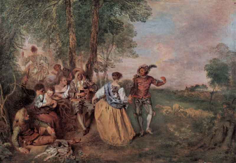 Jean-Antoine Watteau: Pásztorok, wikiart.org