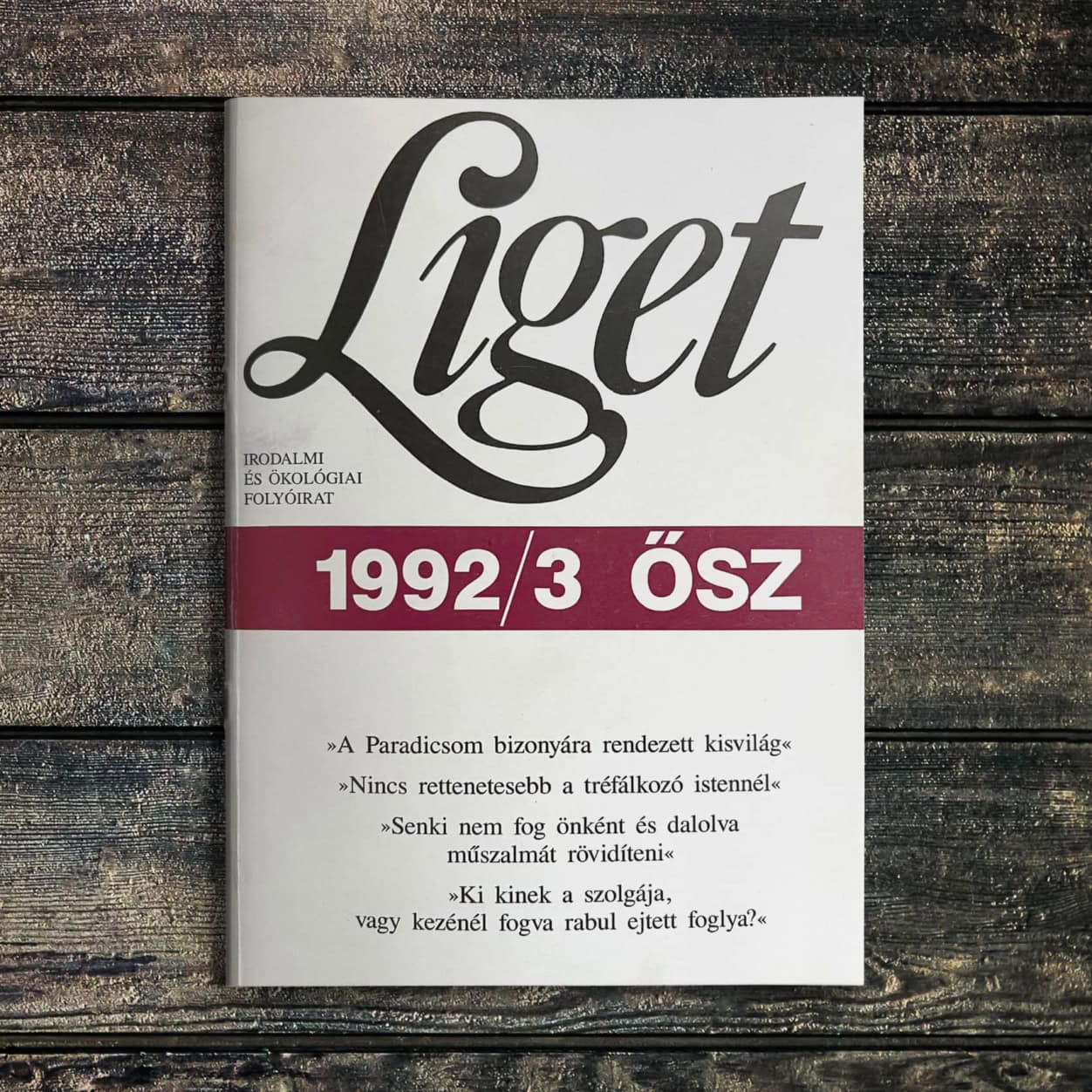 KEZDŐBETŰK | 1992 ŐSZ