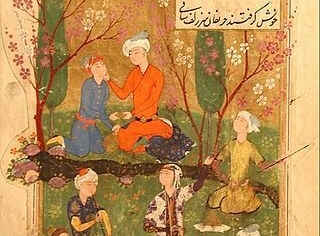 HÉRÁTI KÖLTŐ EGY KÁVÉHÁZBAN TARTJA SZÓVAL A BARÁTAIT