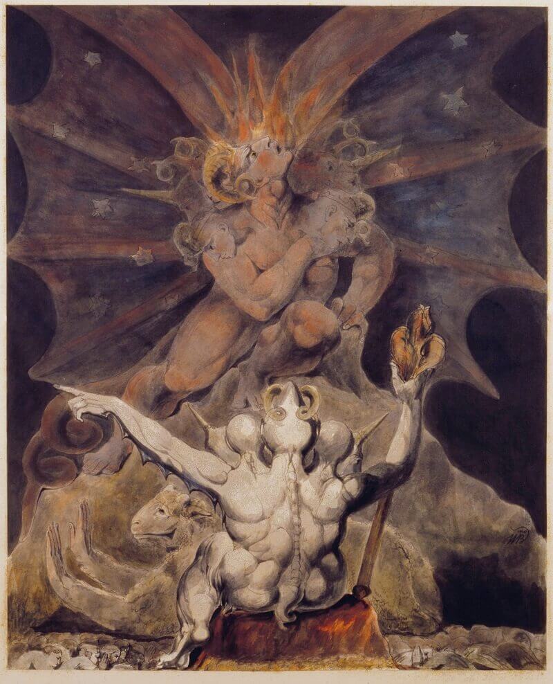 William Blake: A fenevad száma 666, commons.wikimedia.org 