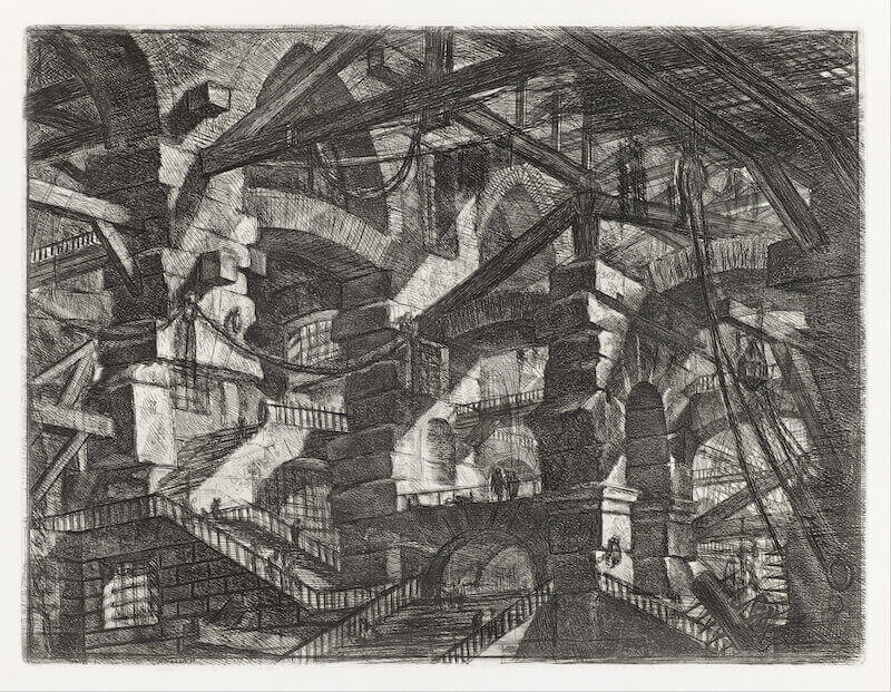 Giovanni Battista Piranesi: Börtönök, XIV. metszet, wikimedia.org 