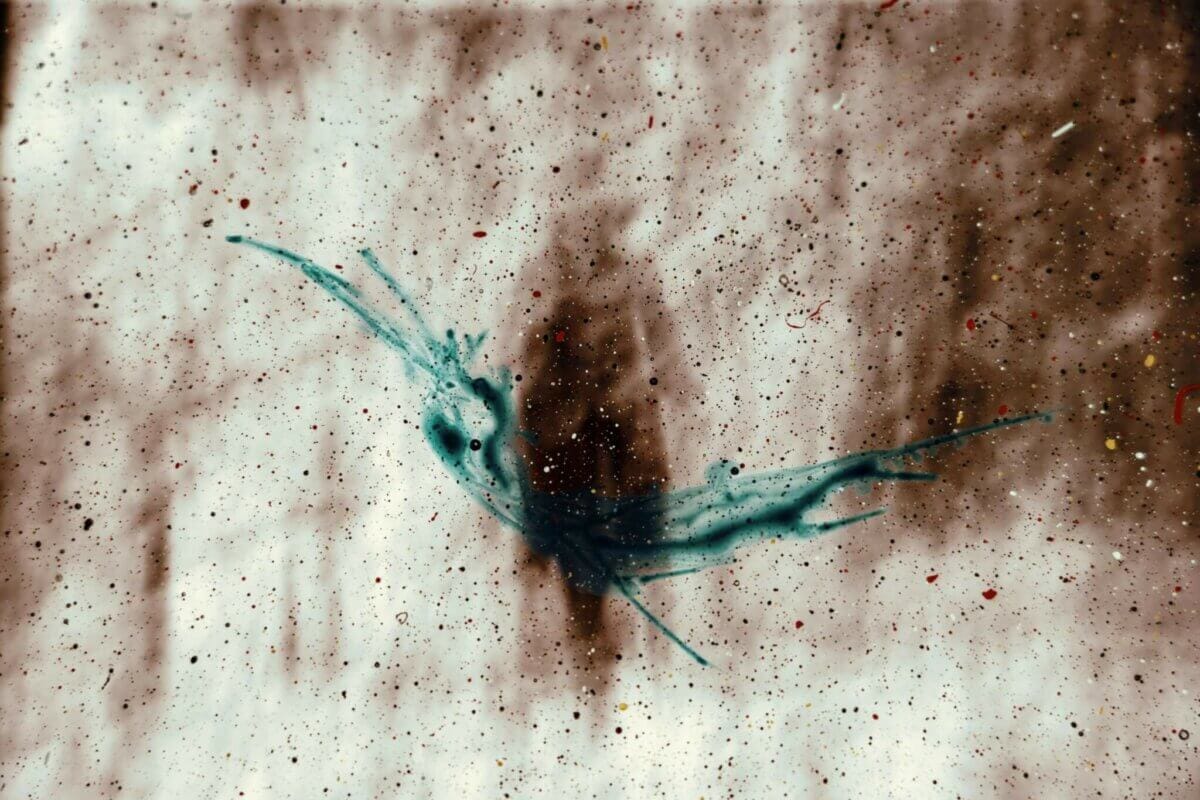 white and brown abstract painting