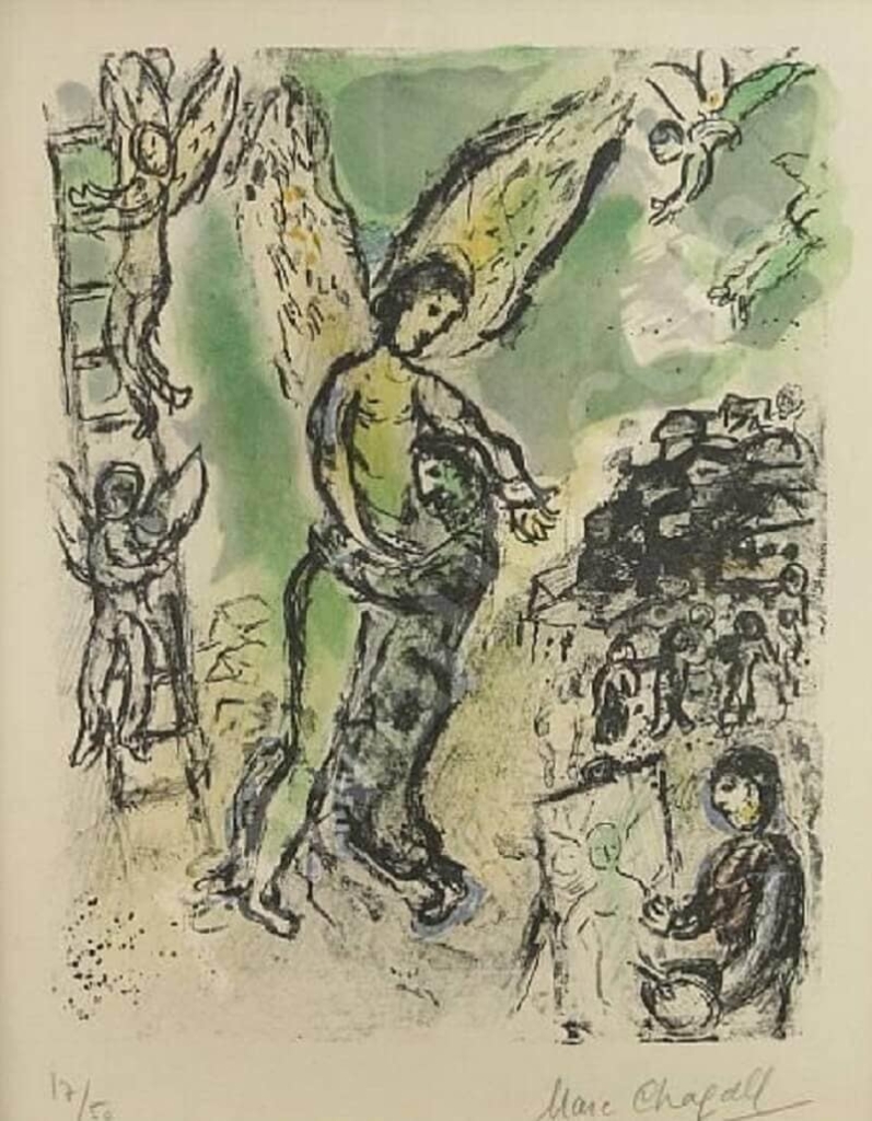 Marc Chagall: Jákob harca az angyallal, pinterest.com 