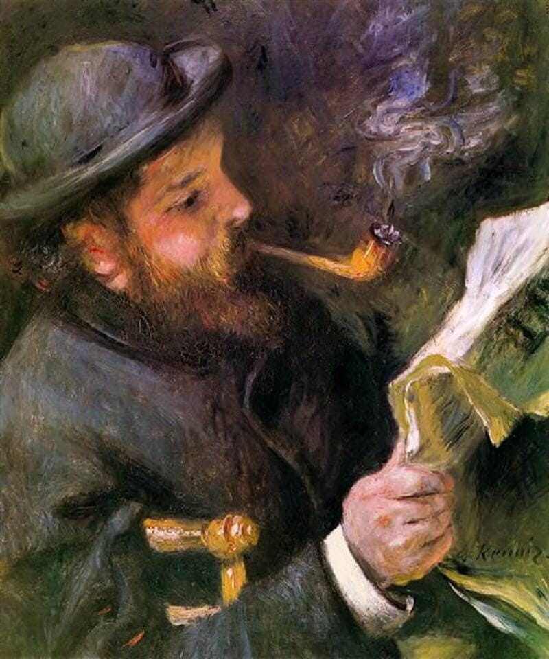 Pierre-August Renoir: Claude Monet olvas, wikiart.org 
