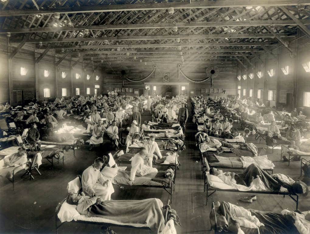 emergency hospital during influenza epidemic camp funston kansas ncp 1603