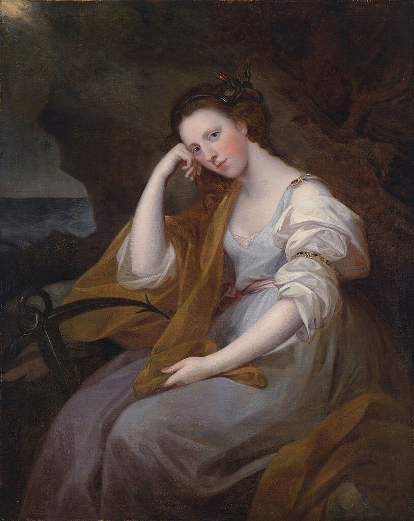 portrait of louisa leveson gower as spes goddess of hope 1767