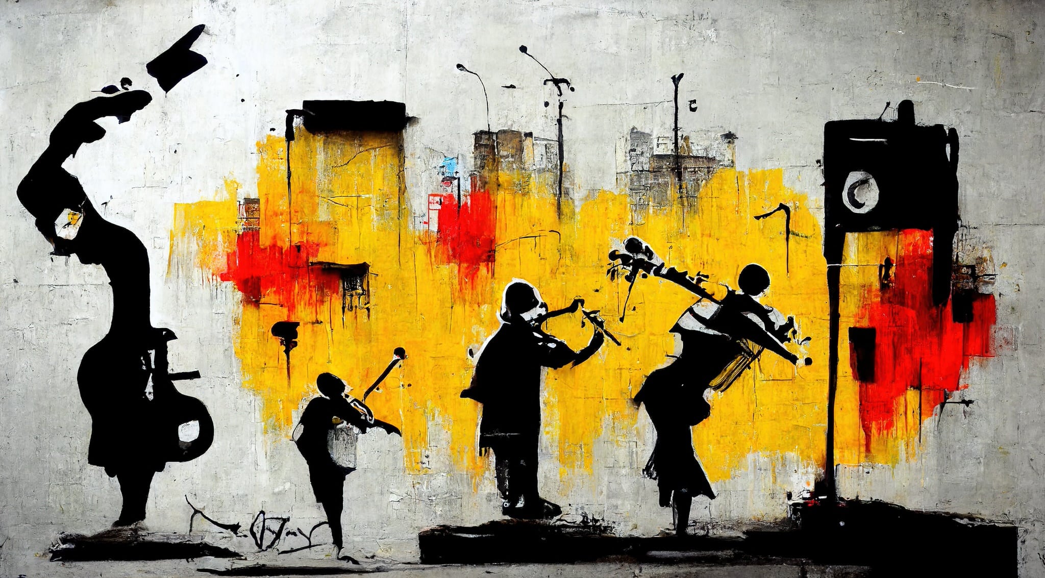 vecteezy generative ai abstract street art with keys and musical 23533157 8
